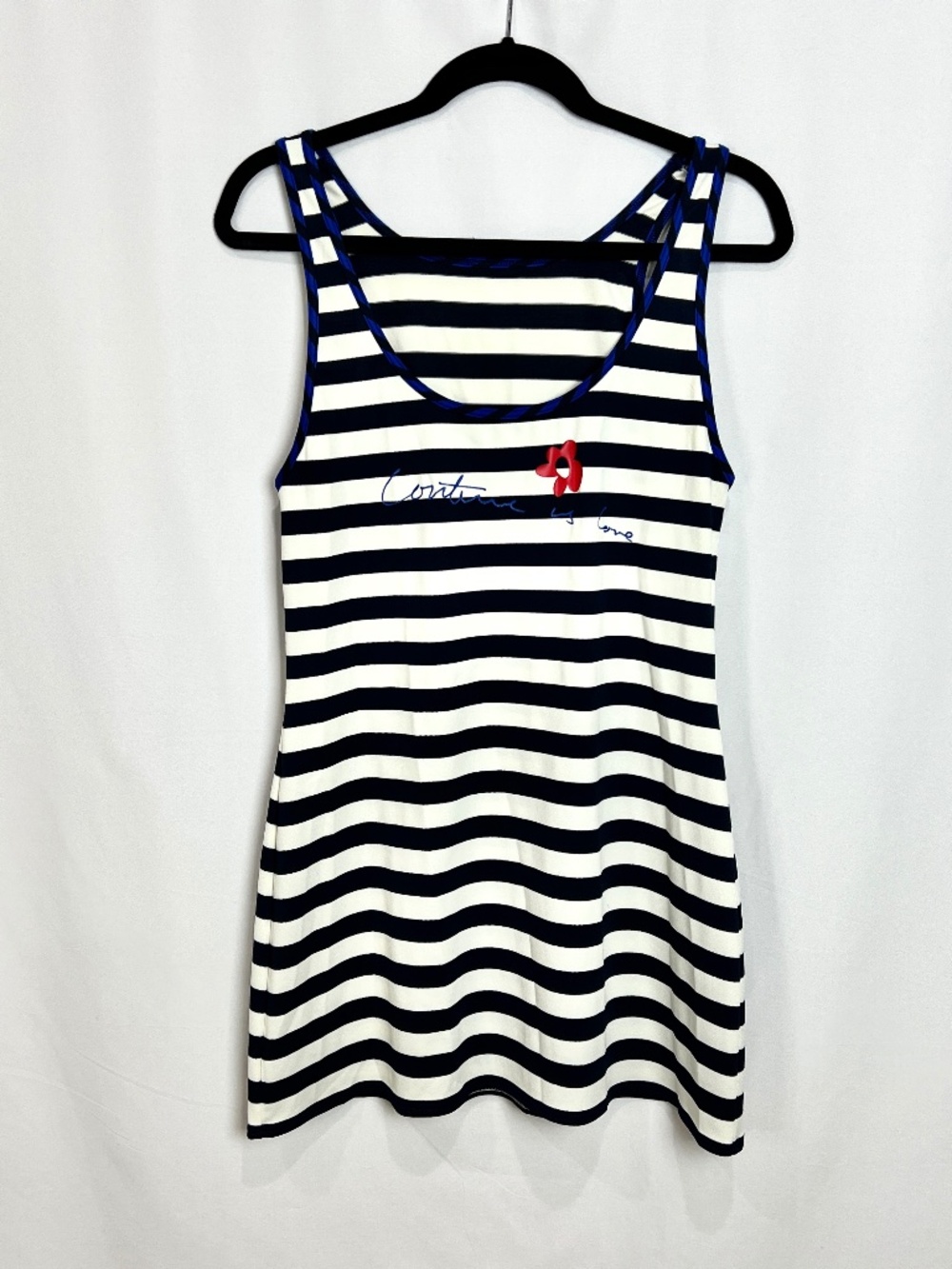 Juicy Couture Beach Royalty Stripe Dress Blue White Size XL
